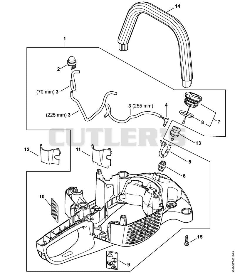 Handle housing, Fuel tank