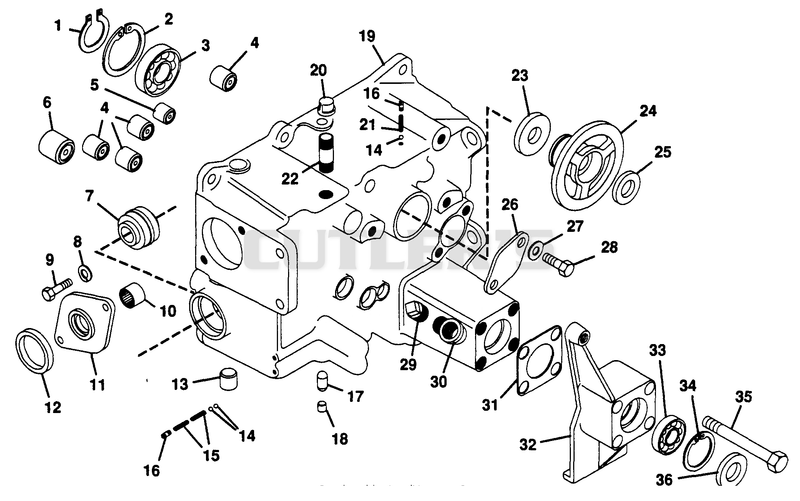 NUMBER TWELVE - TRANSMISSION CASE ASSEMBLY