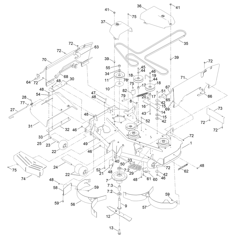 48 Inch Deck Assembly
