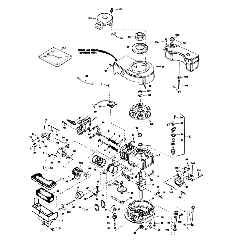 Engine Tecumseh Model No Tvs90-43228d