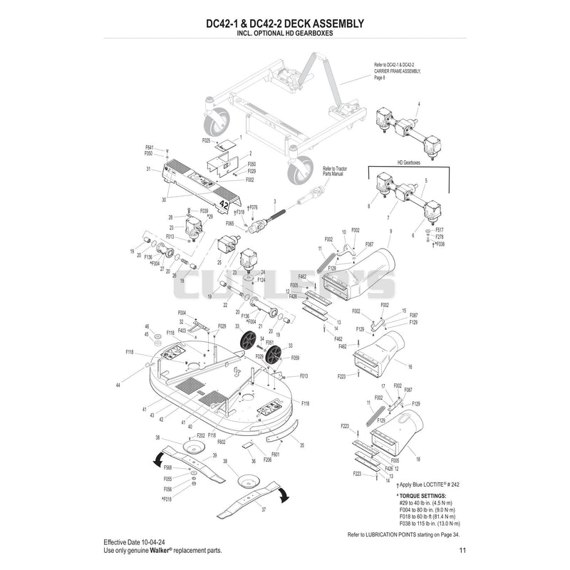 DC42-1-DC42-2 Deck Assembly