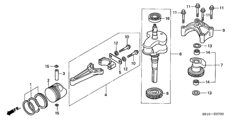 CRANKSHAFT@PISTON (GV400)