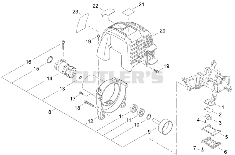 Engine Cover, Fan Cover, Reed Valve