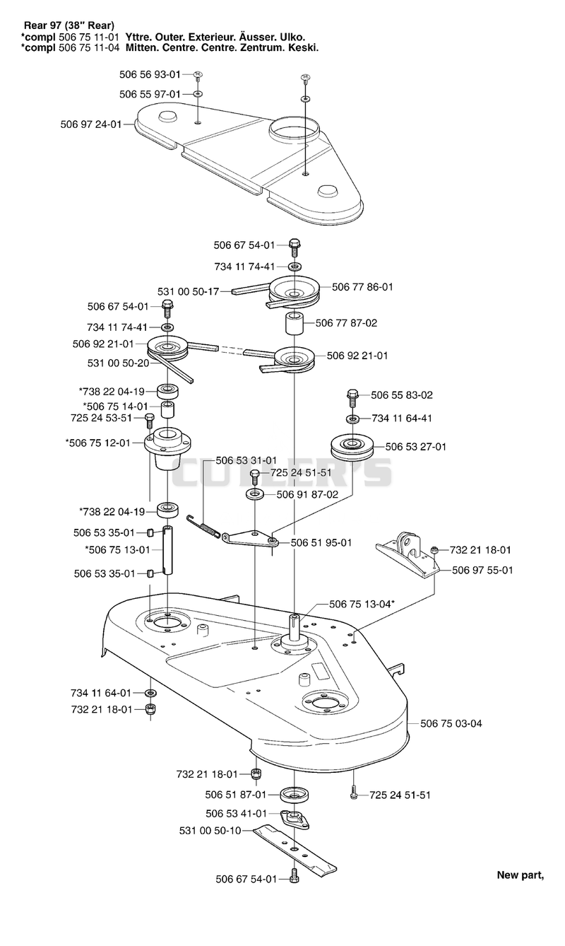 Deck Assy.-38" Rear Discharge