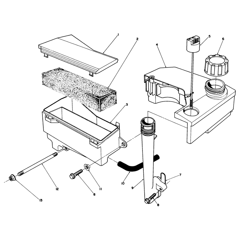 Air Cleaner and Fuel Tank Assembly Model No Vml0-2