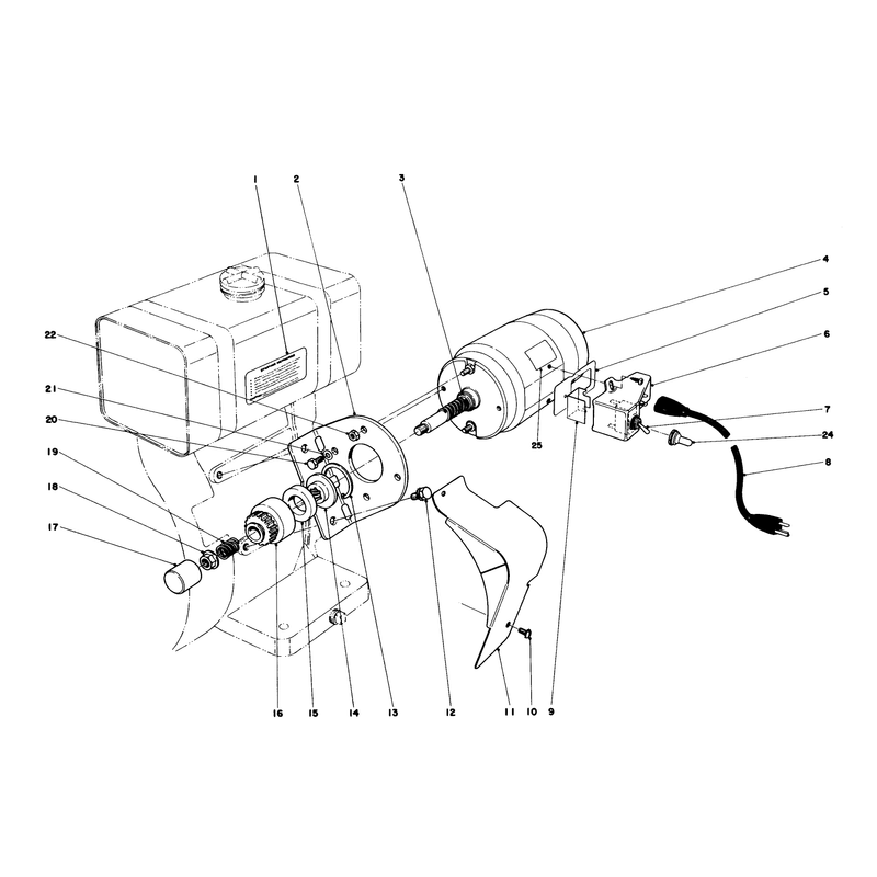 Starter Motor Kit Model 23-4420 (8 H.p. Snowthrower Model 38060)
