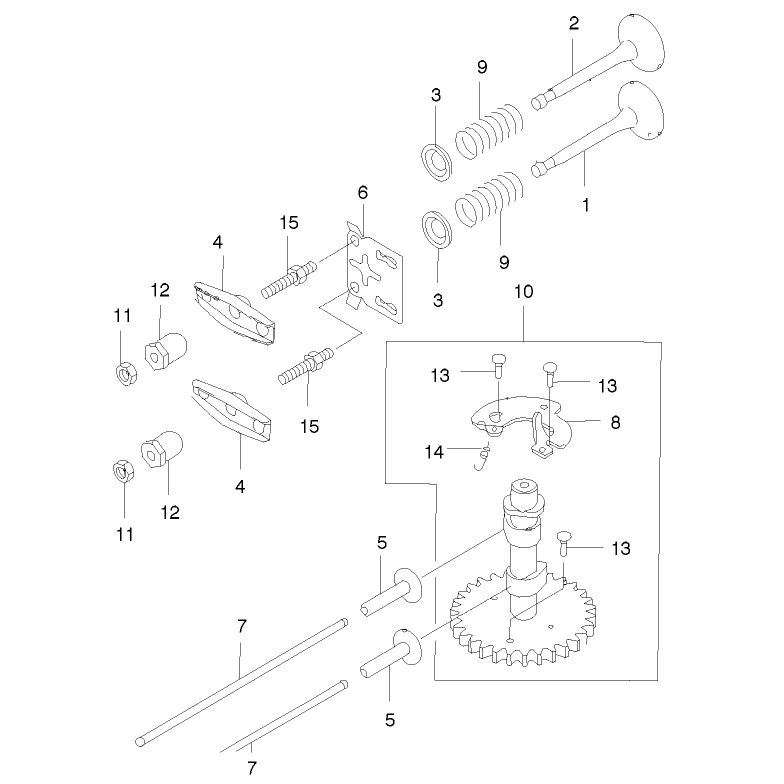 Valve and Camshaft Assembly