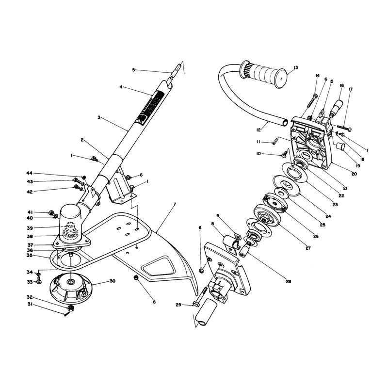 Handle & Trimmer Head Assembly