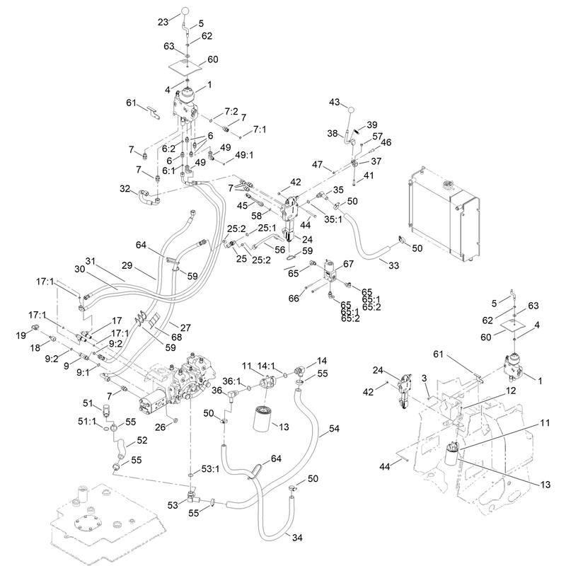 2 Spool Valve and Auxiliary Valve Assembly
