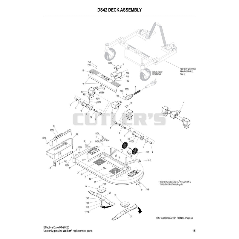DS42 DECK ASSEMBLY