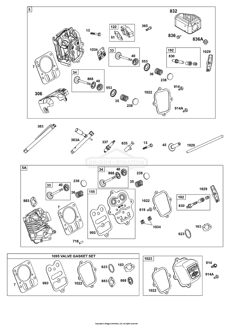Cylinder Head, Valve Gasket Set
