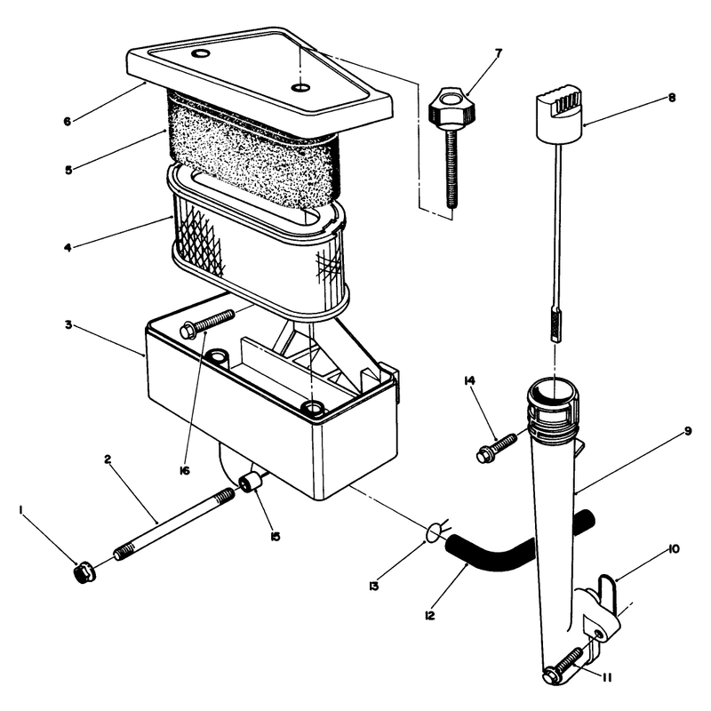 Air Cleaner and Oil Fill Tube Assembly