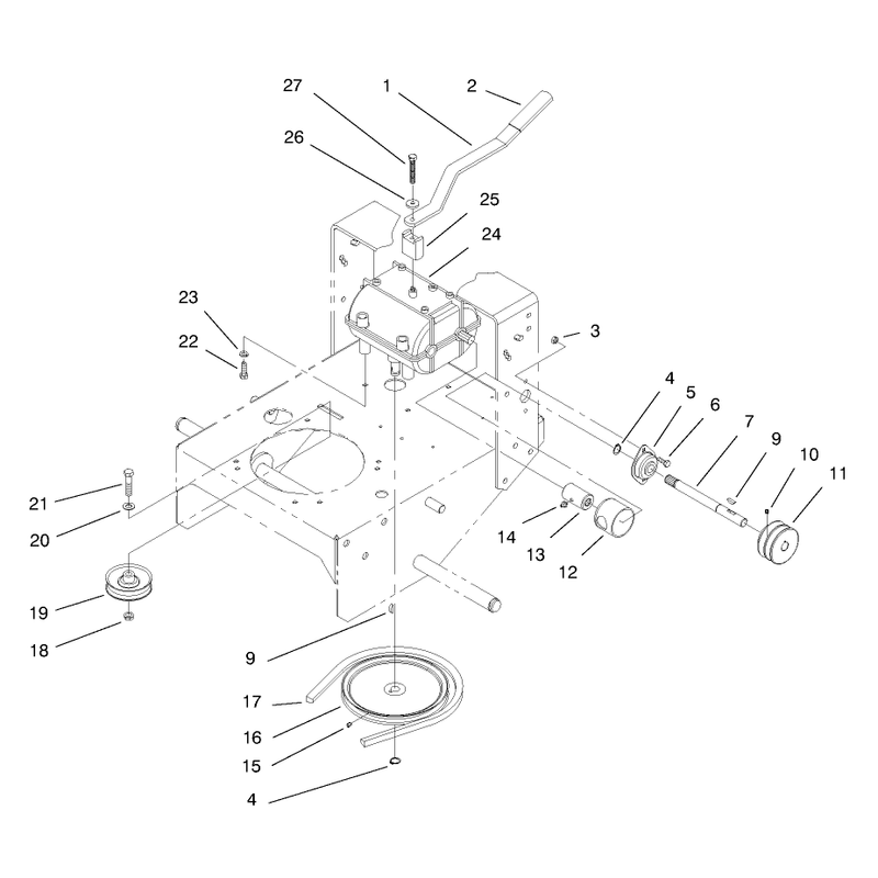 Transmission and Idler Pulley Assembly