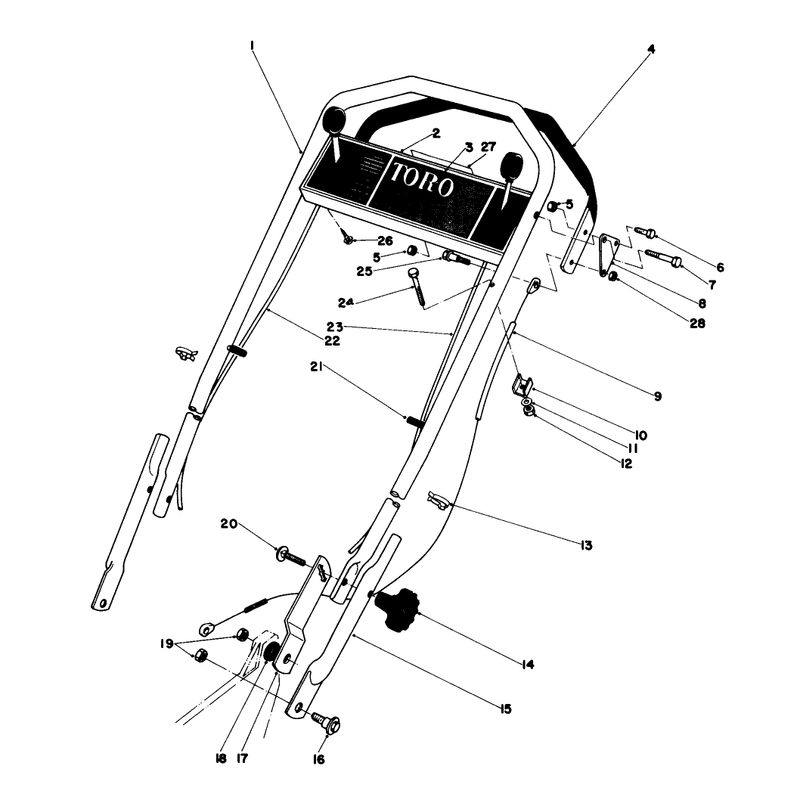Handle Assembly Used on Units with Serial No 0003991 and Up