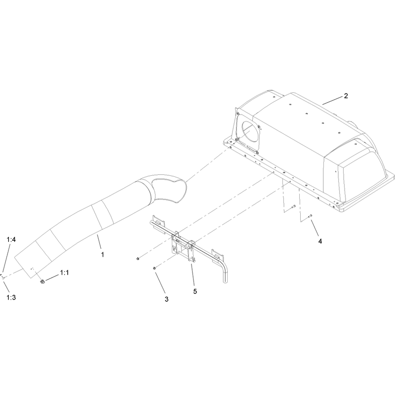 Bagger Hood and Upper Tube Assembly