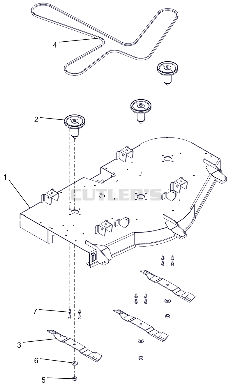 Deck, Belt, Blades And Spindles - 52"