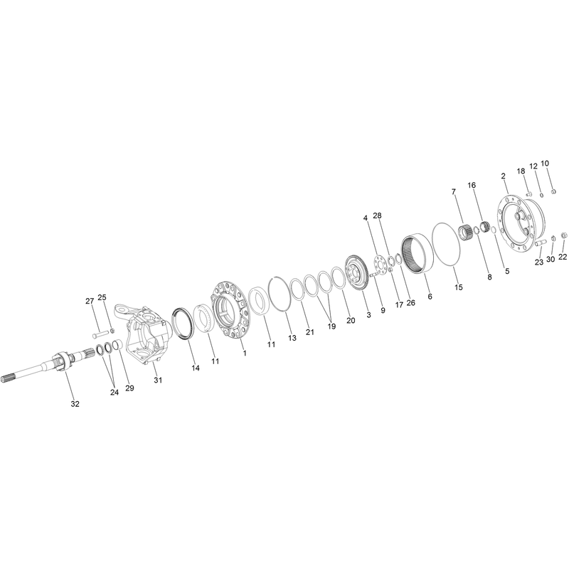 Wheel Hub Group Assembly No. 131-7035