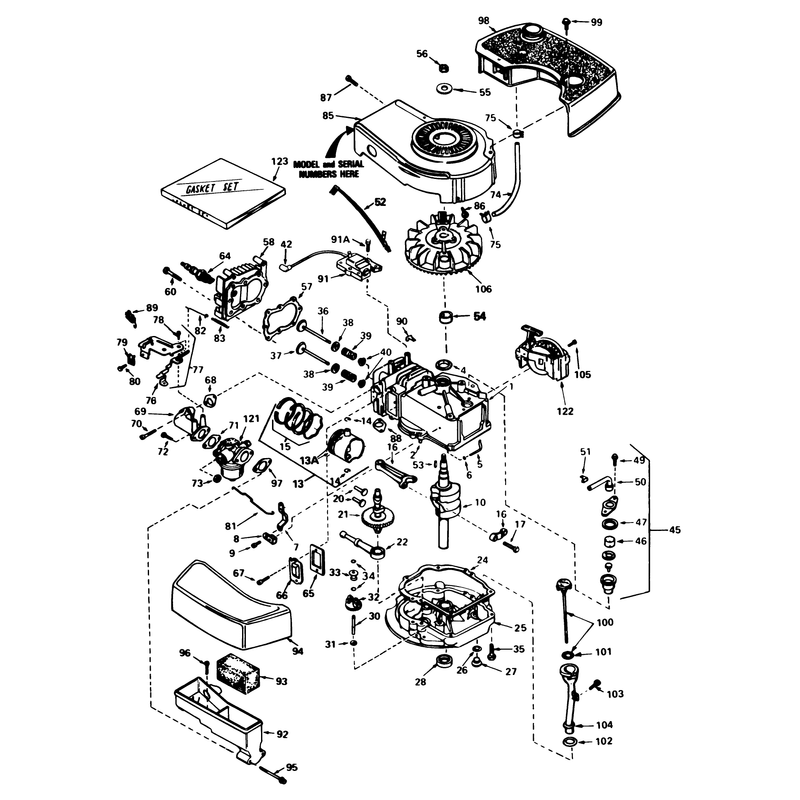 Engine Tecumseh Model No Tnt 100-10077e
