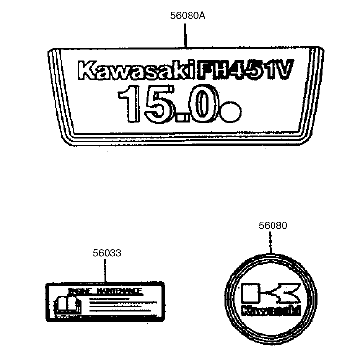 Starterdecals Kawasaki Fh500v-As08