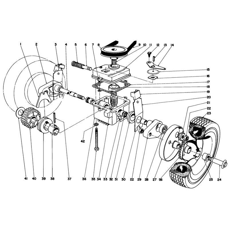 Front Axle and Gear Case Assembly