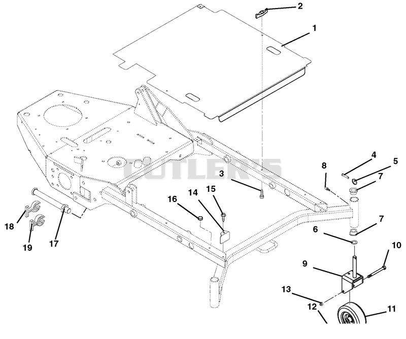 Mower Deck Cover and Caster Wheels