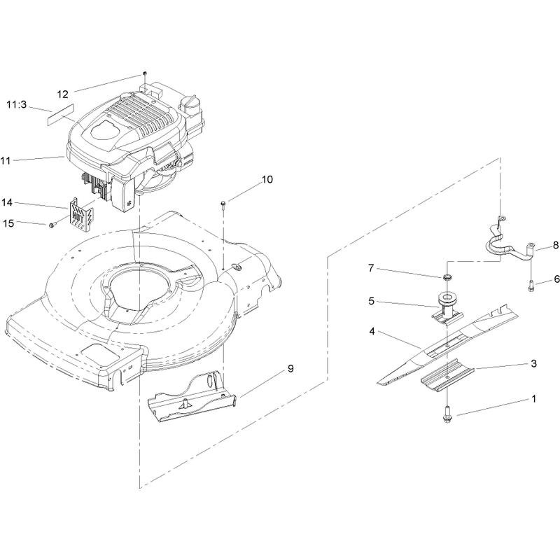 Engine and Blade Assembly
