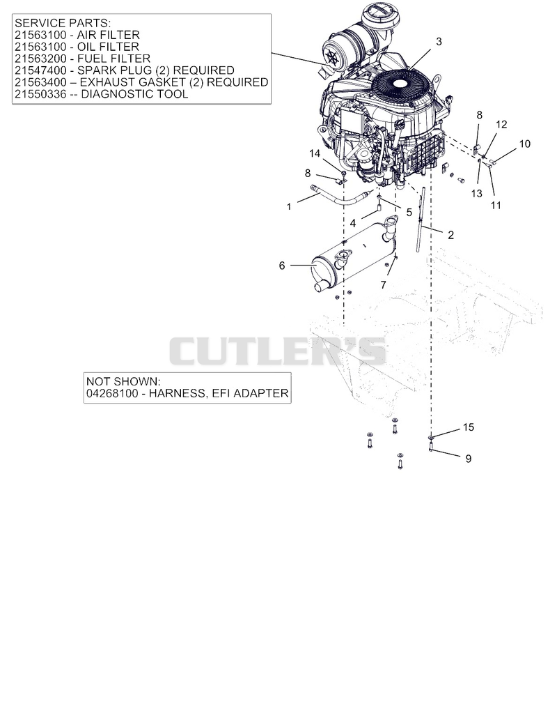 Engine - Yamaha MX775V EFI
