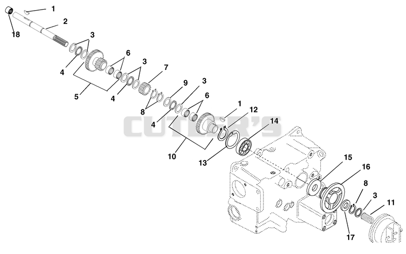 Number Two Shaft - Reverse Clutch