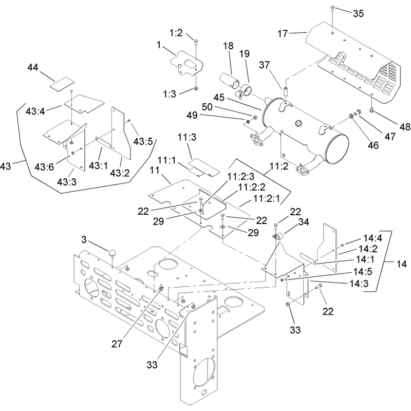 Muffler and Guard Assembly