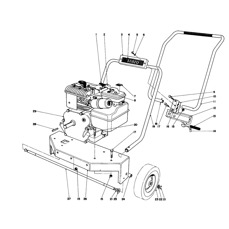 Engine and Handle Assembly