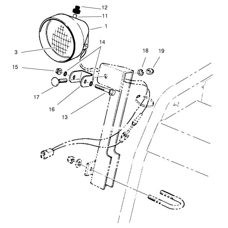Headlamp Assembly No. 54-9871 (only On: 38559)