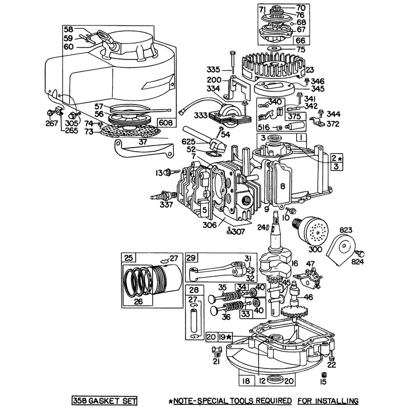 Engine Briggs and Stratton Model No 92902-1613-01
