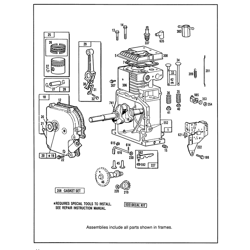 Engine Briggs & Stratton Model 190406 Type 3104-01