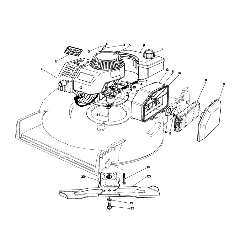 Engine Assembly Model No 47pg6 Used on Units with Serial No 7001111 and Up