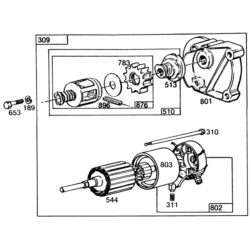 Engine Briggs and Stratton Model No 402707-0158-01