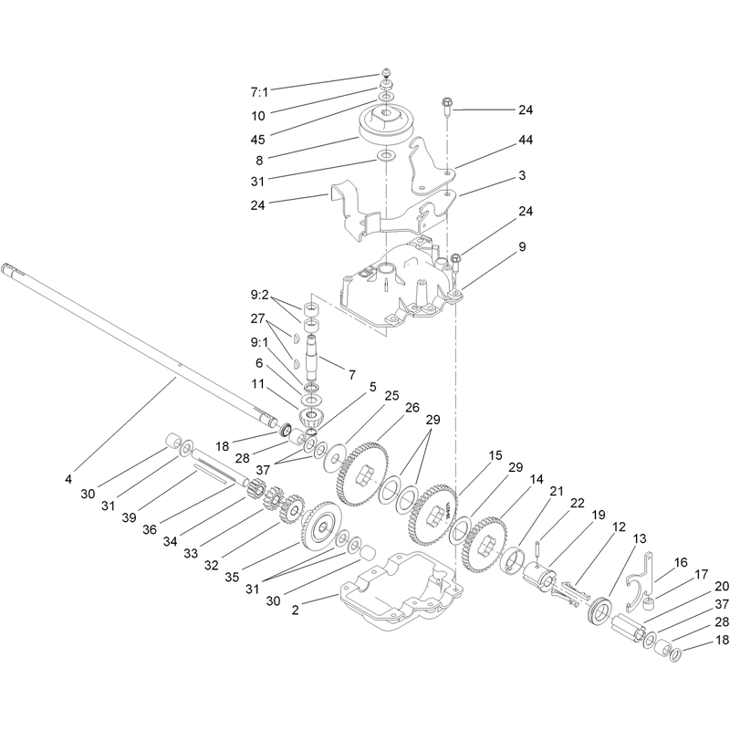 Gear Case Assembly No 74-1860