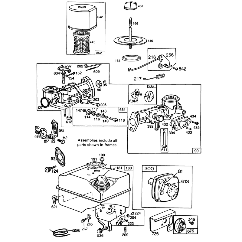 Engine Briggs and Stratton Model No 130202-1640-01 Continued