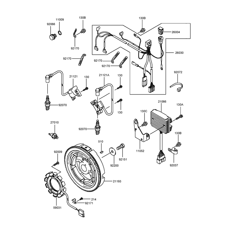 Electric Equipment Assembly Kawasaki FD750D-BS03