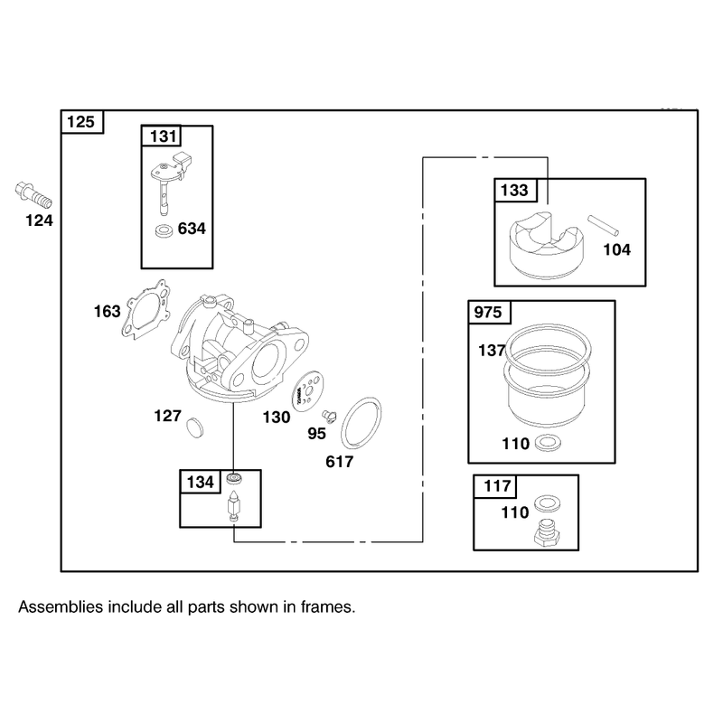 Engine Briggs and Stratton Model 127702-1745-E1 Serial No 8901374 and Up
