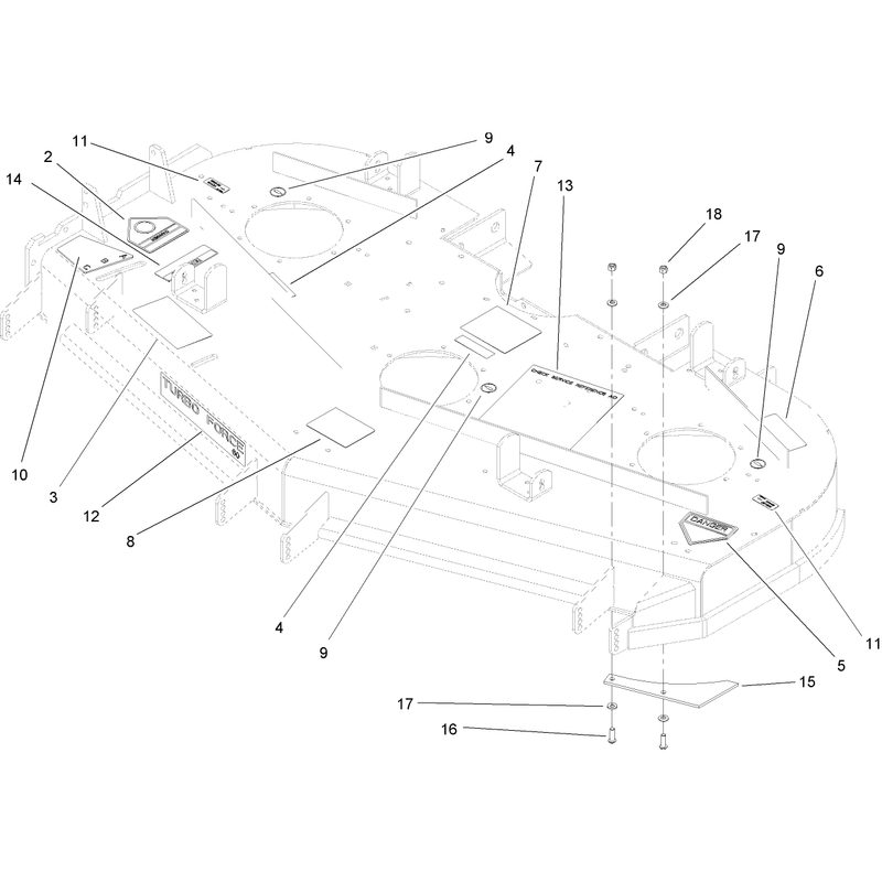 Deck Decal Assembly No 107-1624