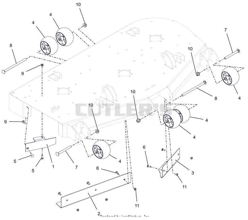 Anti-Scalp Wheels and Baffles - 52"