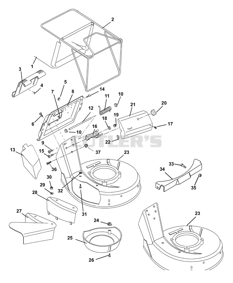 Mower Pan And Bag