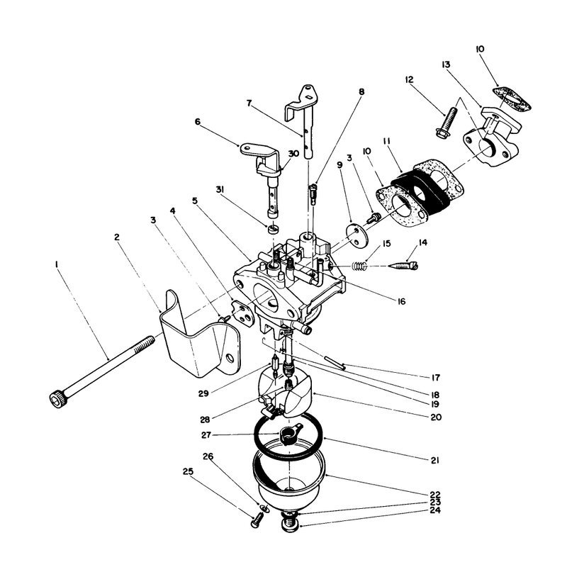 Carburetor Assembly (engine Model No. 47ph7-5, 47pk9-5 & 47plo-5)
