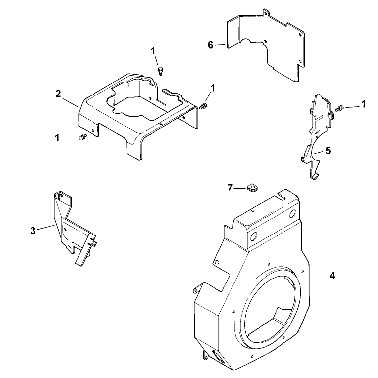 Blower Housing and Baffles Model 73449 Only