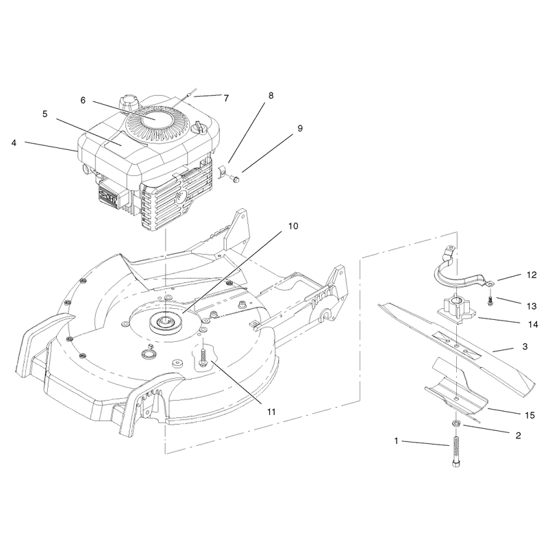 Engine and Blade Assembly