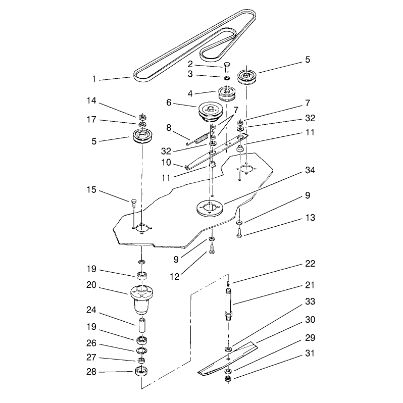 Belt And Spindle Assembly