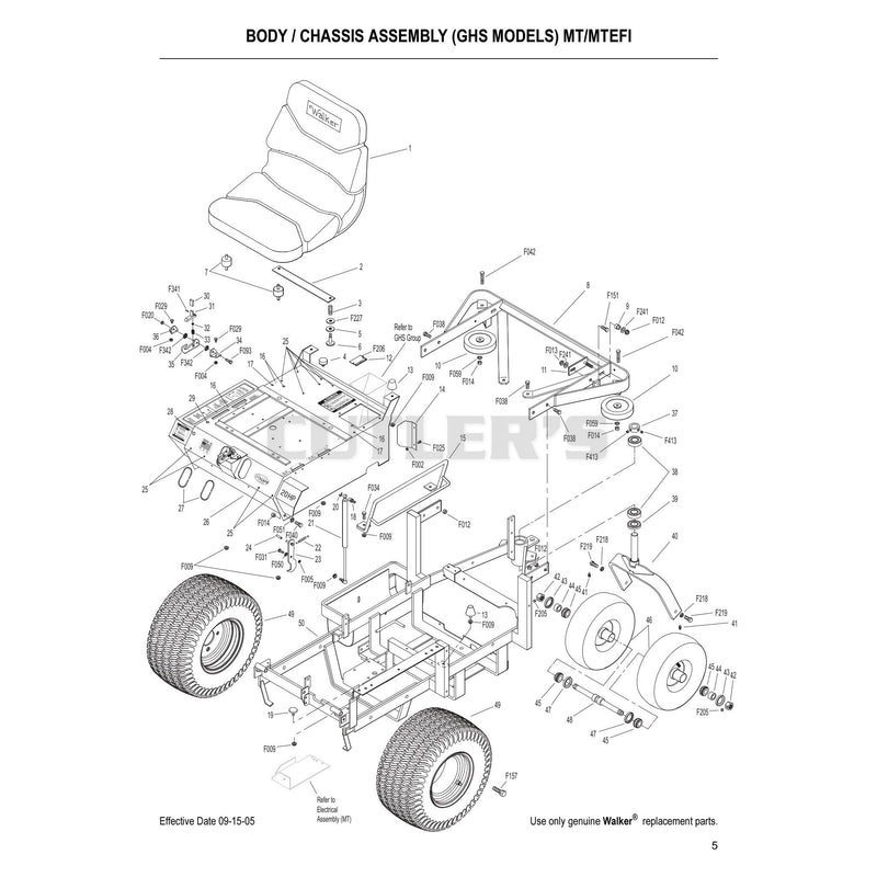 Body Chassis Assembly GHS Models MT MTEFI