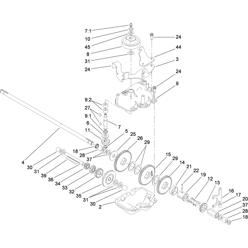 Gear Case Assembly No 74-1860