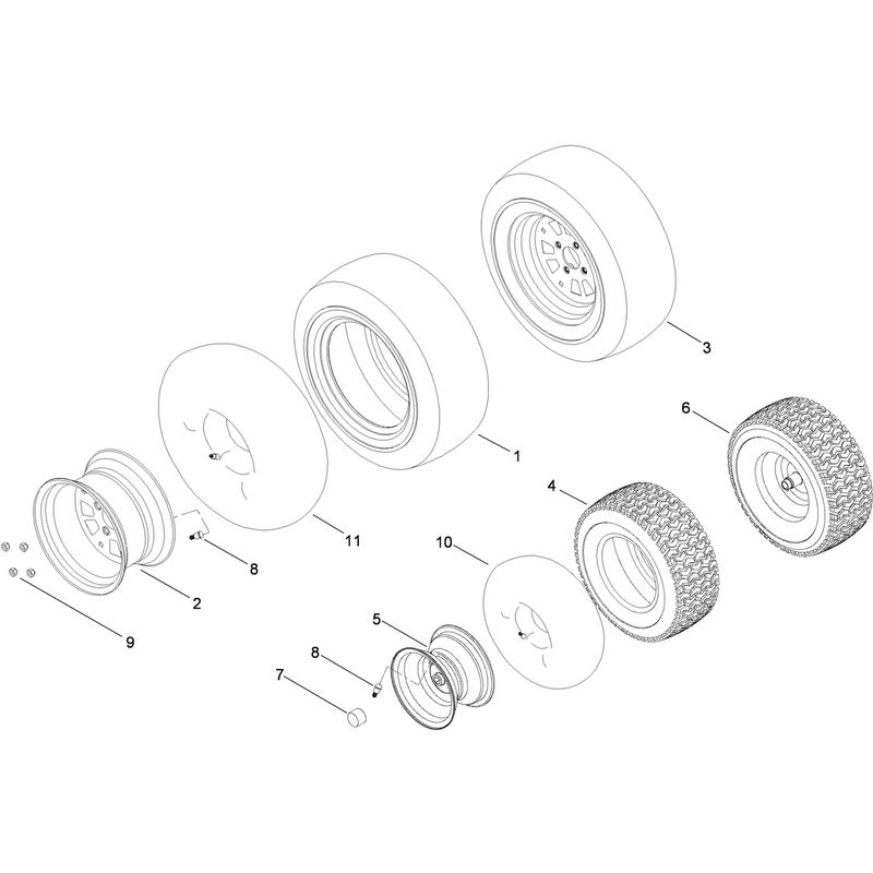Front and Rear Wheel Assembly