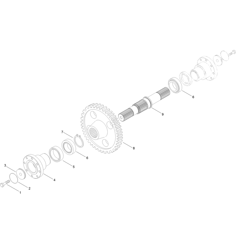Output Shaft Assembly  Transmission Assembly No. AU106132